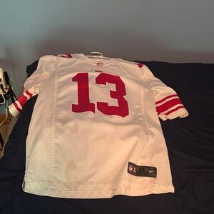 Nike White and Red Sports Jersey